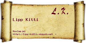 Lipp Kitti névjegykártya
